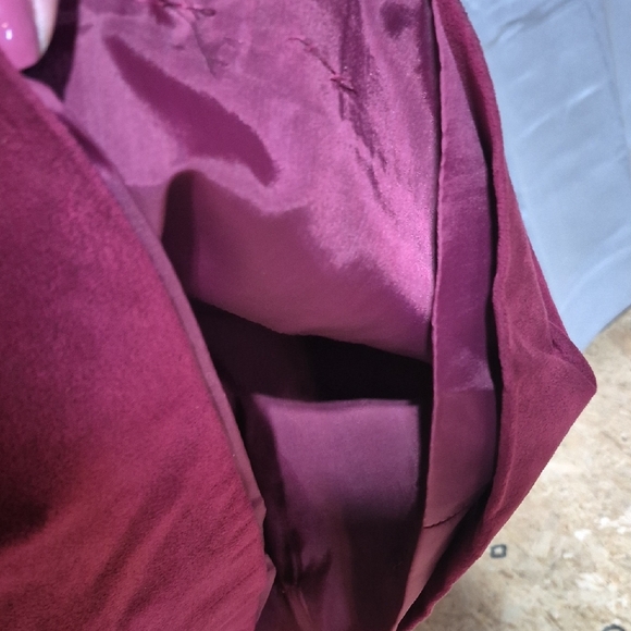 Vintage Women's Burgundy Jacket & Skirt Set - Picture 6 of 16